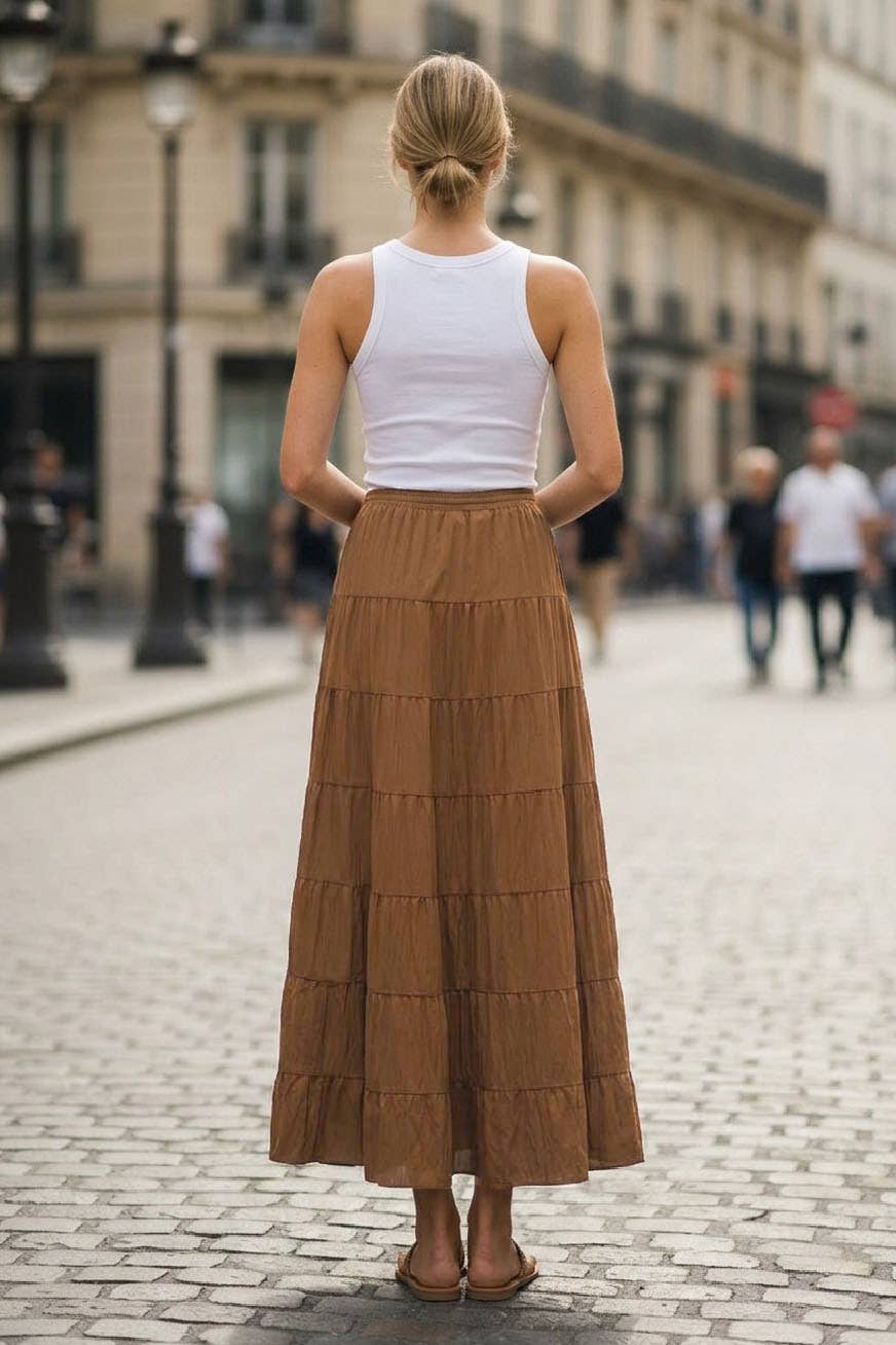 LUNA TIERED MAXI SKIRT