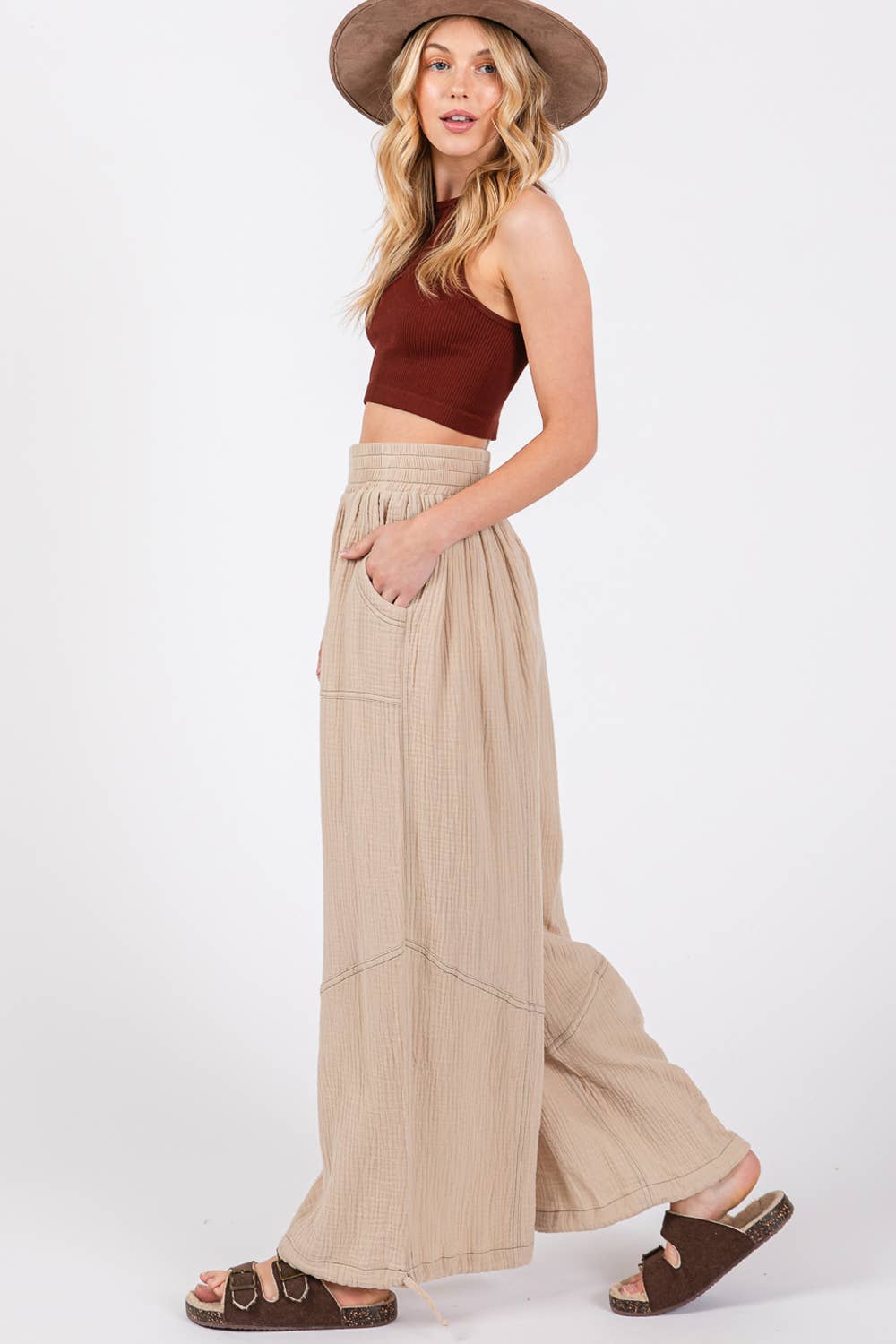 DOUBLE GAZUZE BOHEMIAN PANT