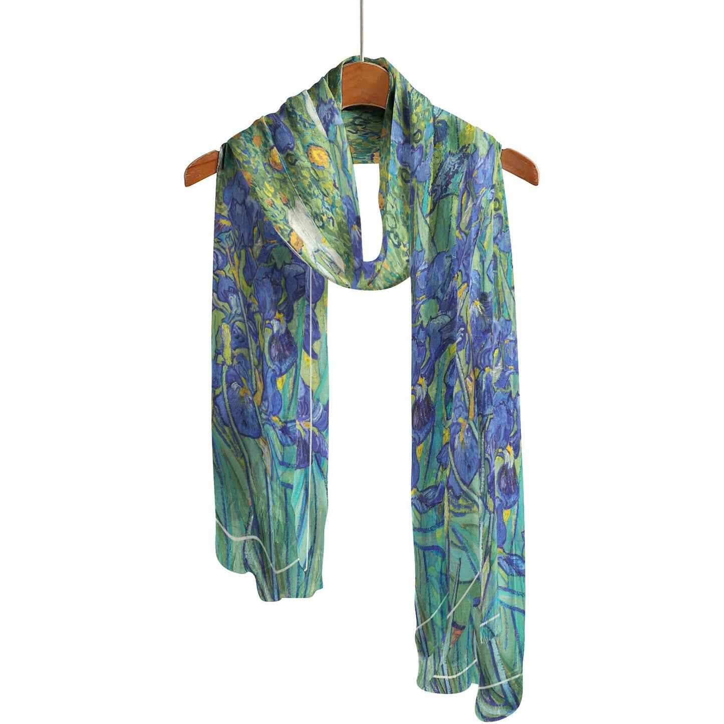 Van Gogh Irises Long Sheer Scarf
