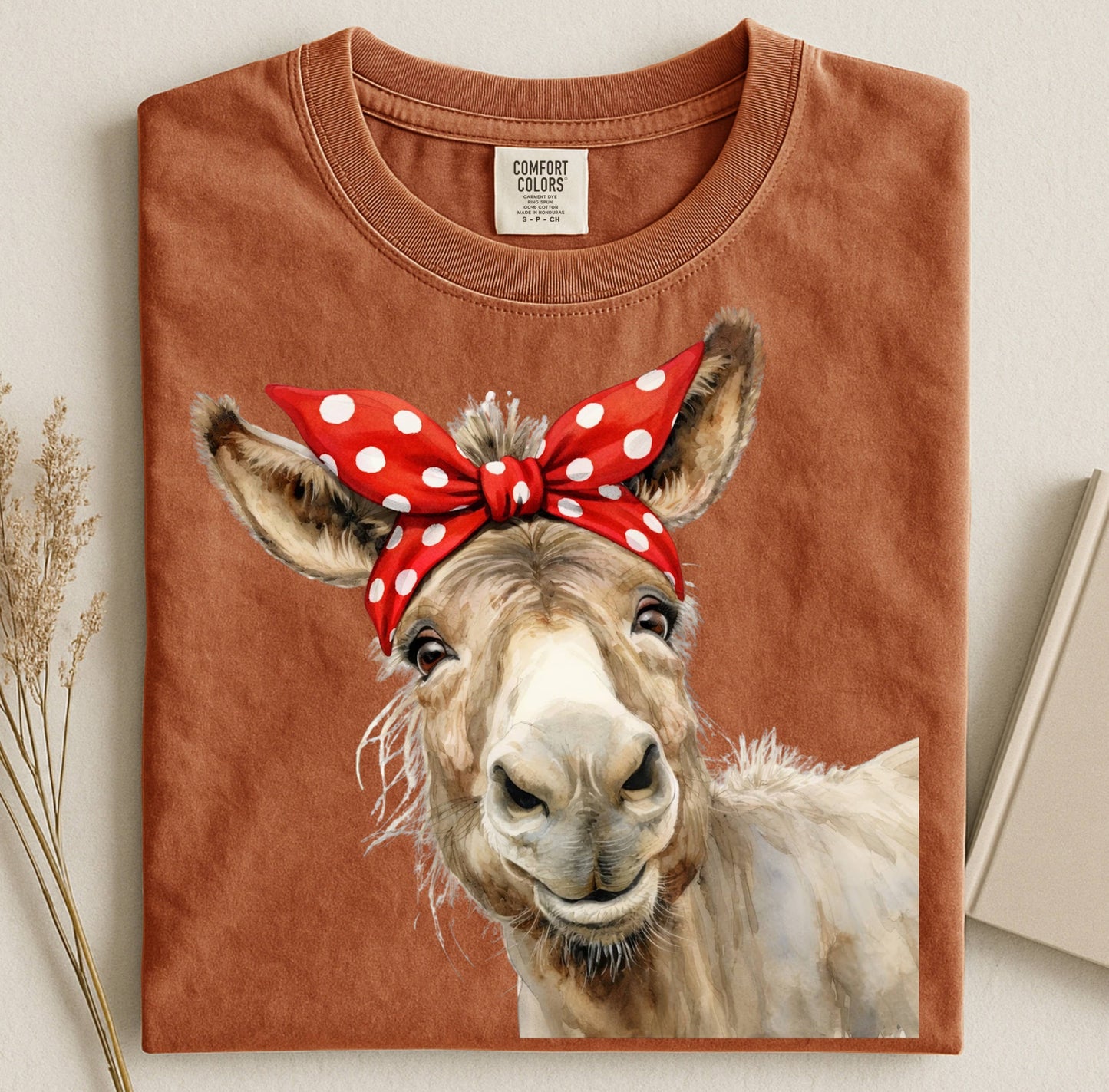 Trendy Girl Donkey with Bow  T-Shirt