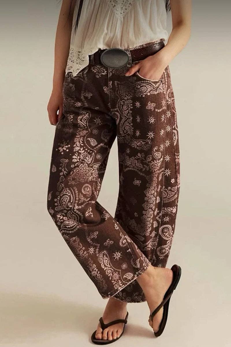 Paisley Barrel Pants