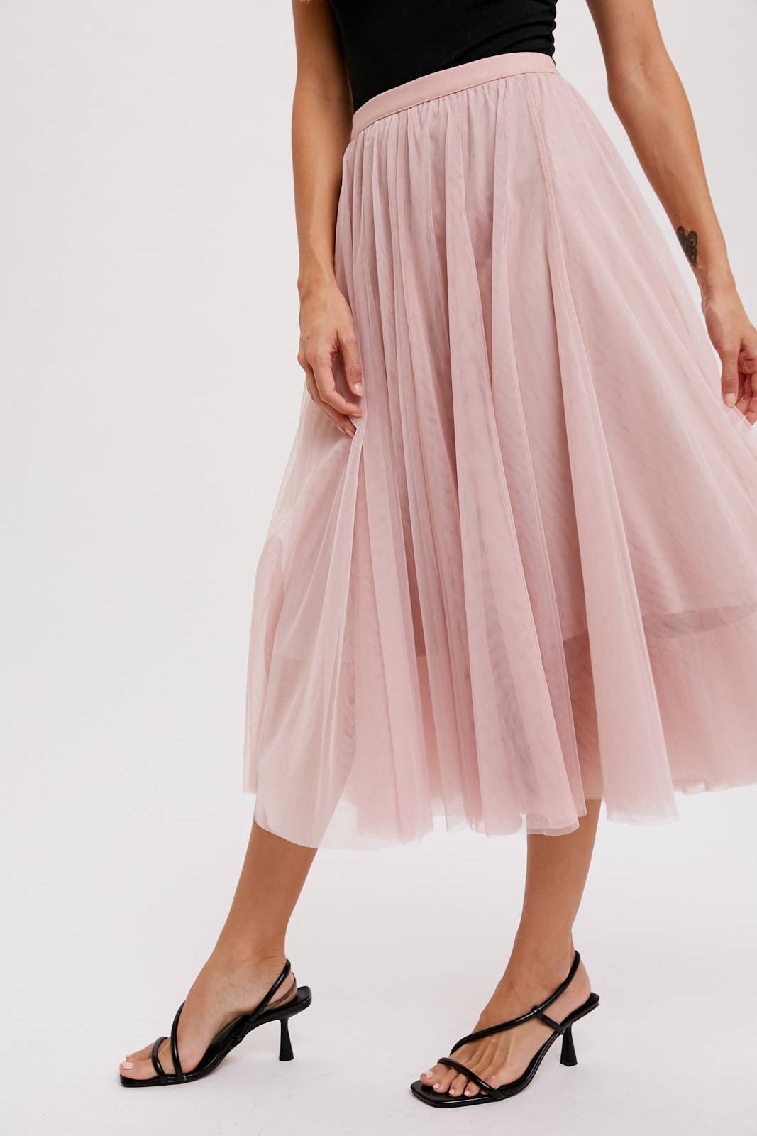 TULLE MIDI SKIRT