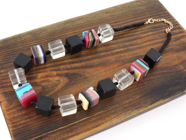Cube Bead Necklace