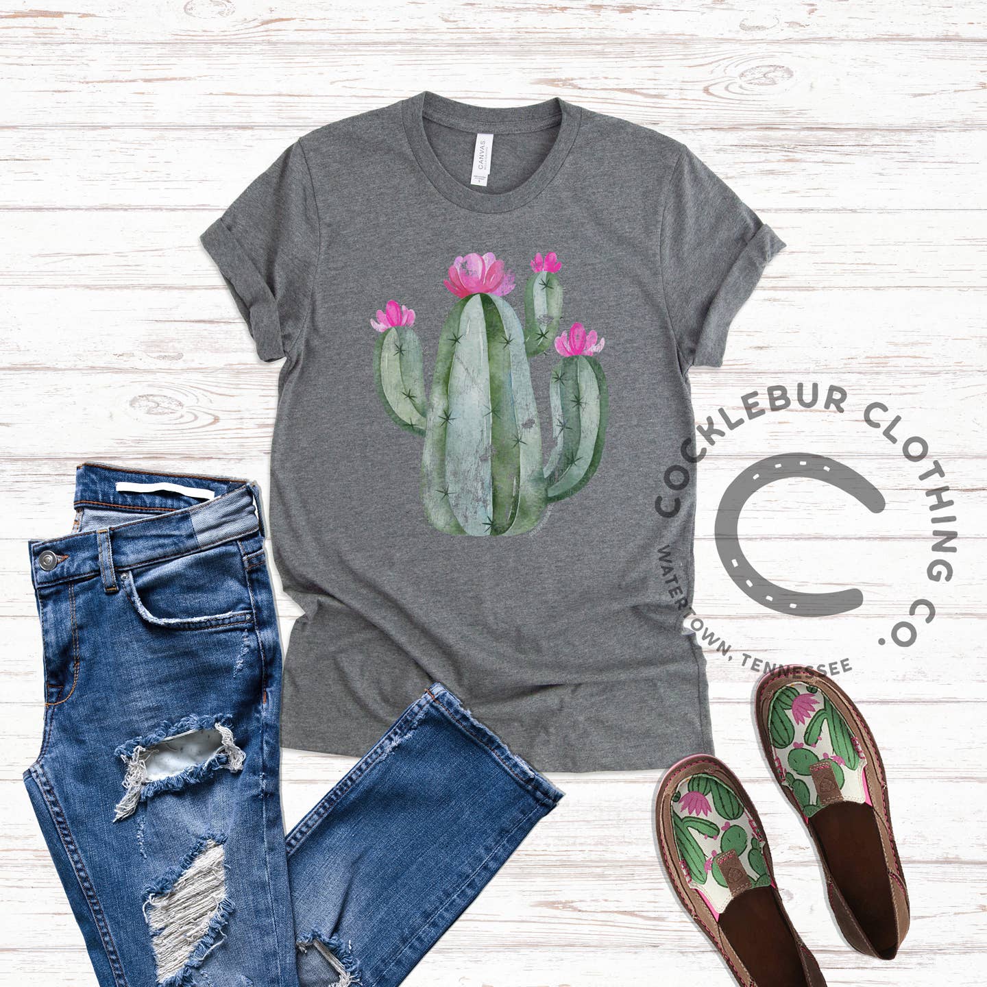 Distressed Cactus Graphic Tee
