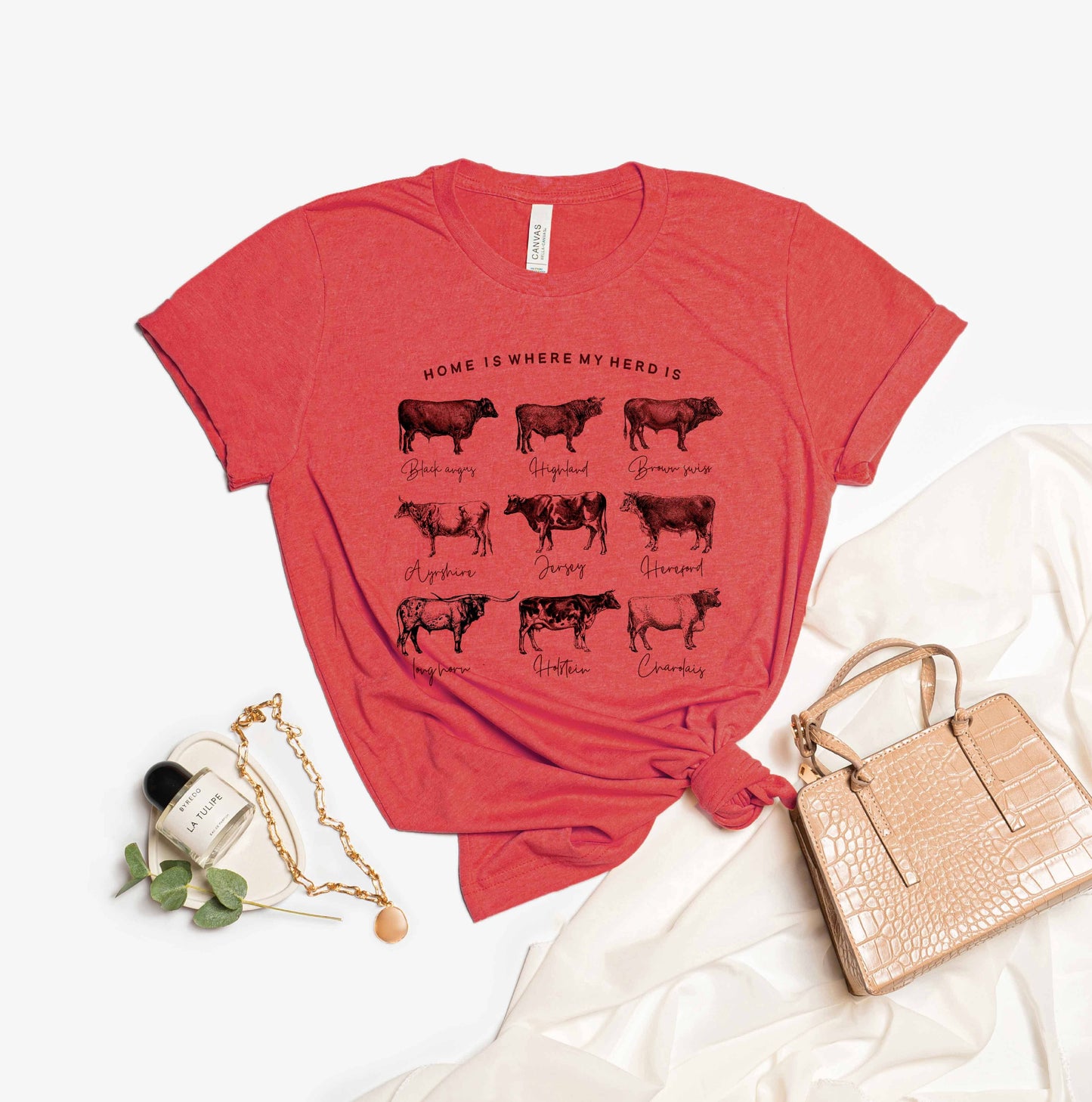 HOME IS WHERE MY HERD IS Graphic T-Shirt