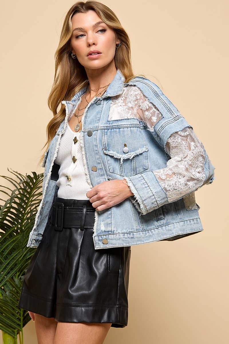 Lace Denim Jacket