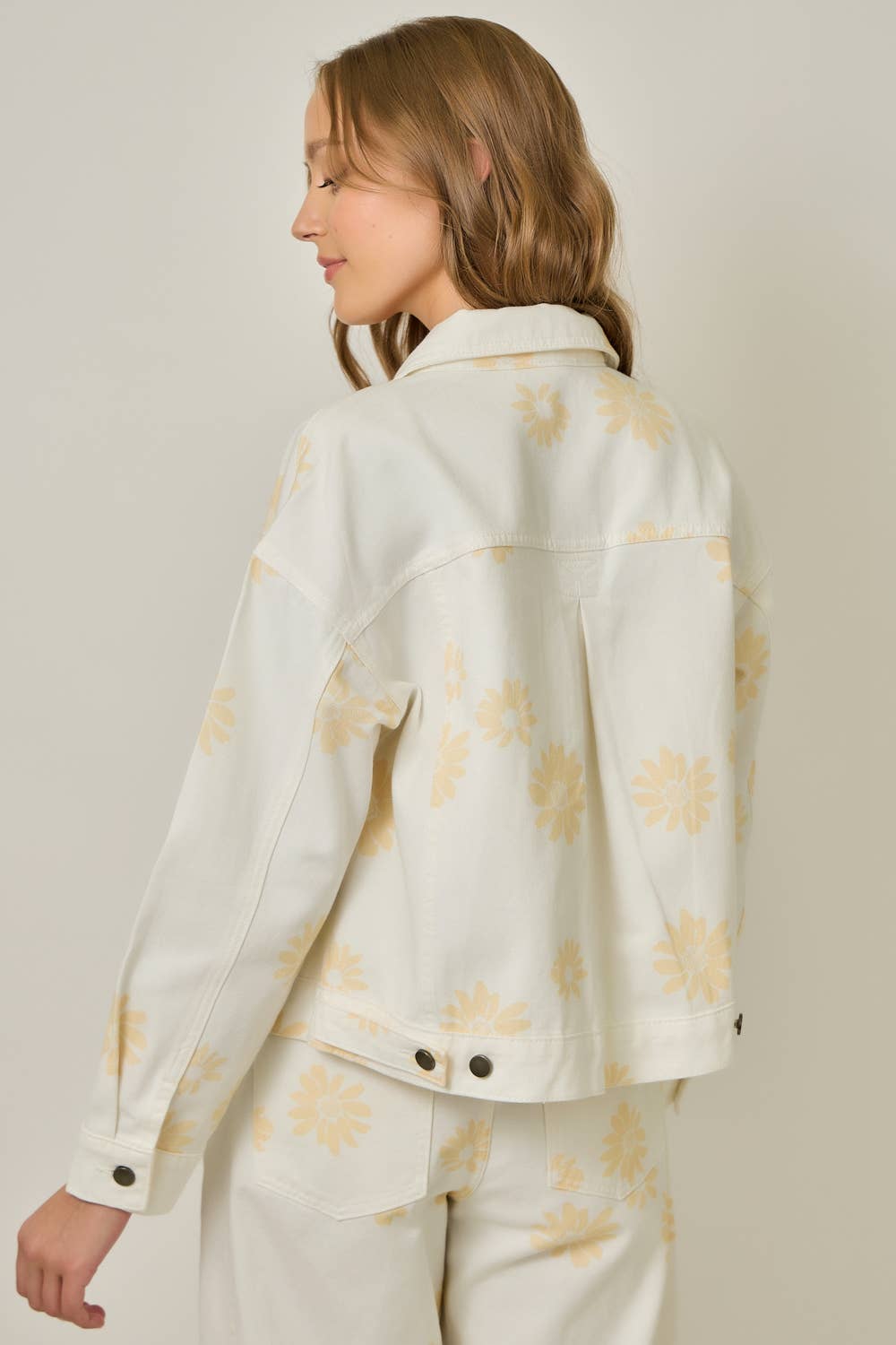 Floral Printed Denim Jacket