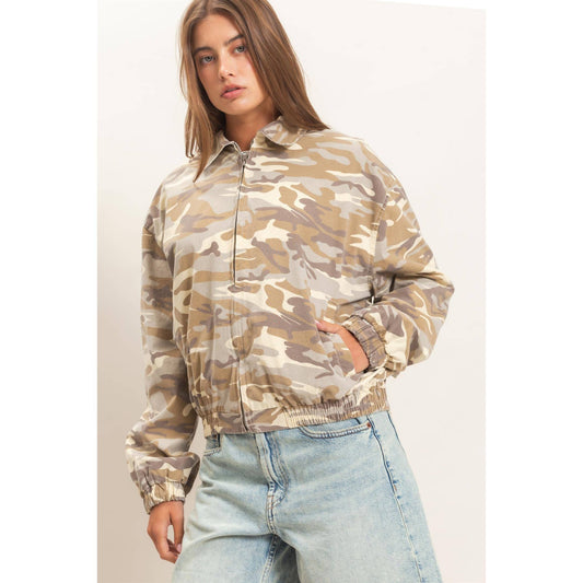 Camouflage Zip-Up Jacket