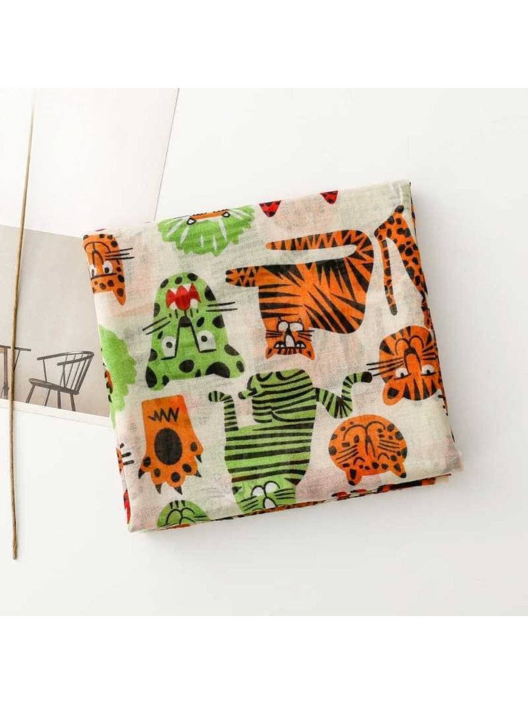 Playful Animal Print Scarf