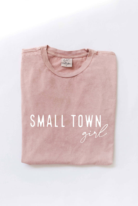 SMALL TOWN GIRL Mineral Washed Graphic Top