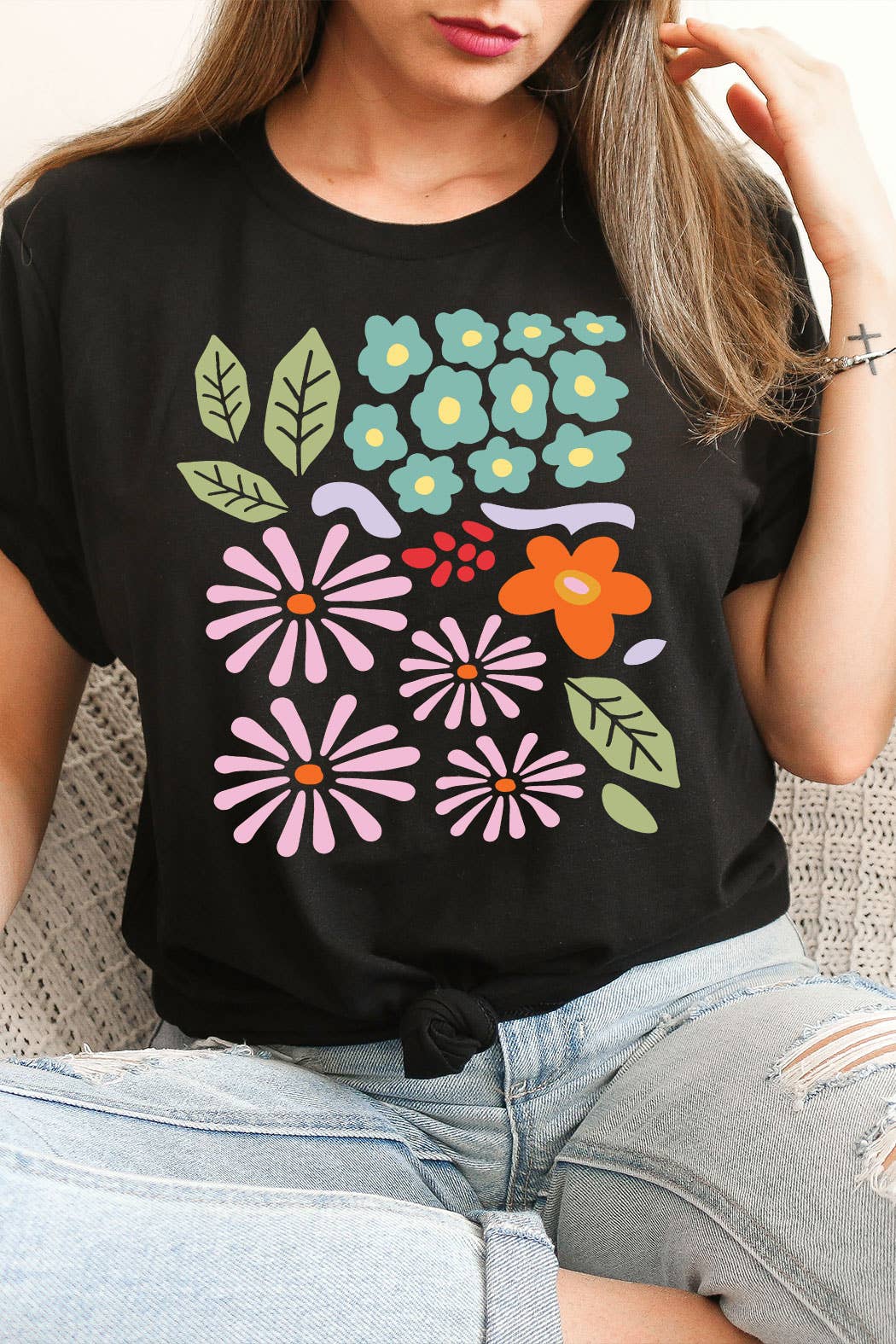 Abstract Floral  Tee