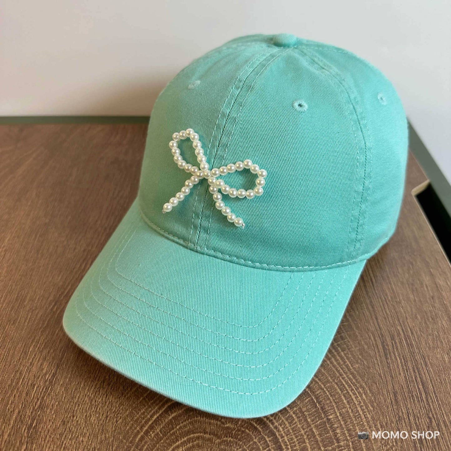 Pearl bow  baseball cap