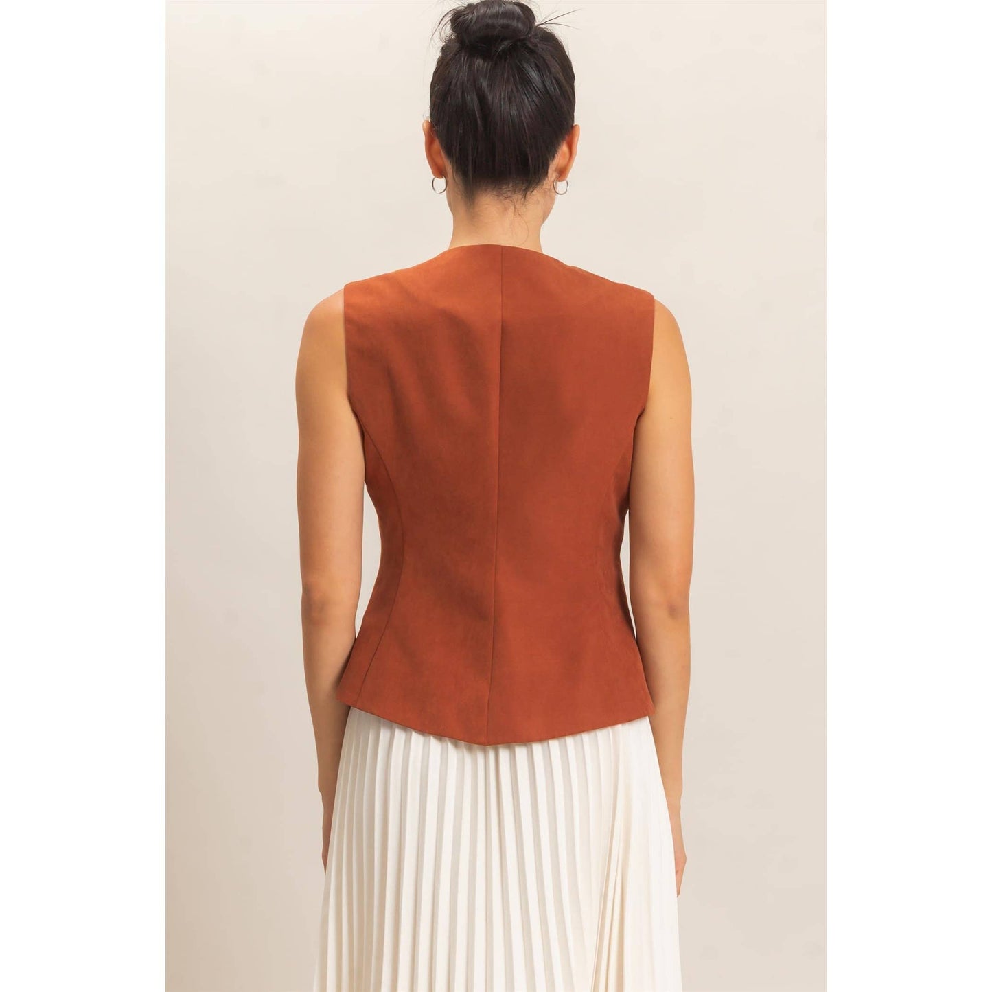 Buttoned Sleeveless Utility Vest