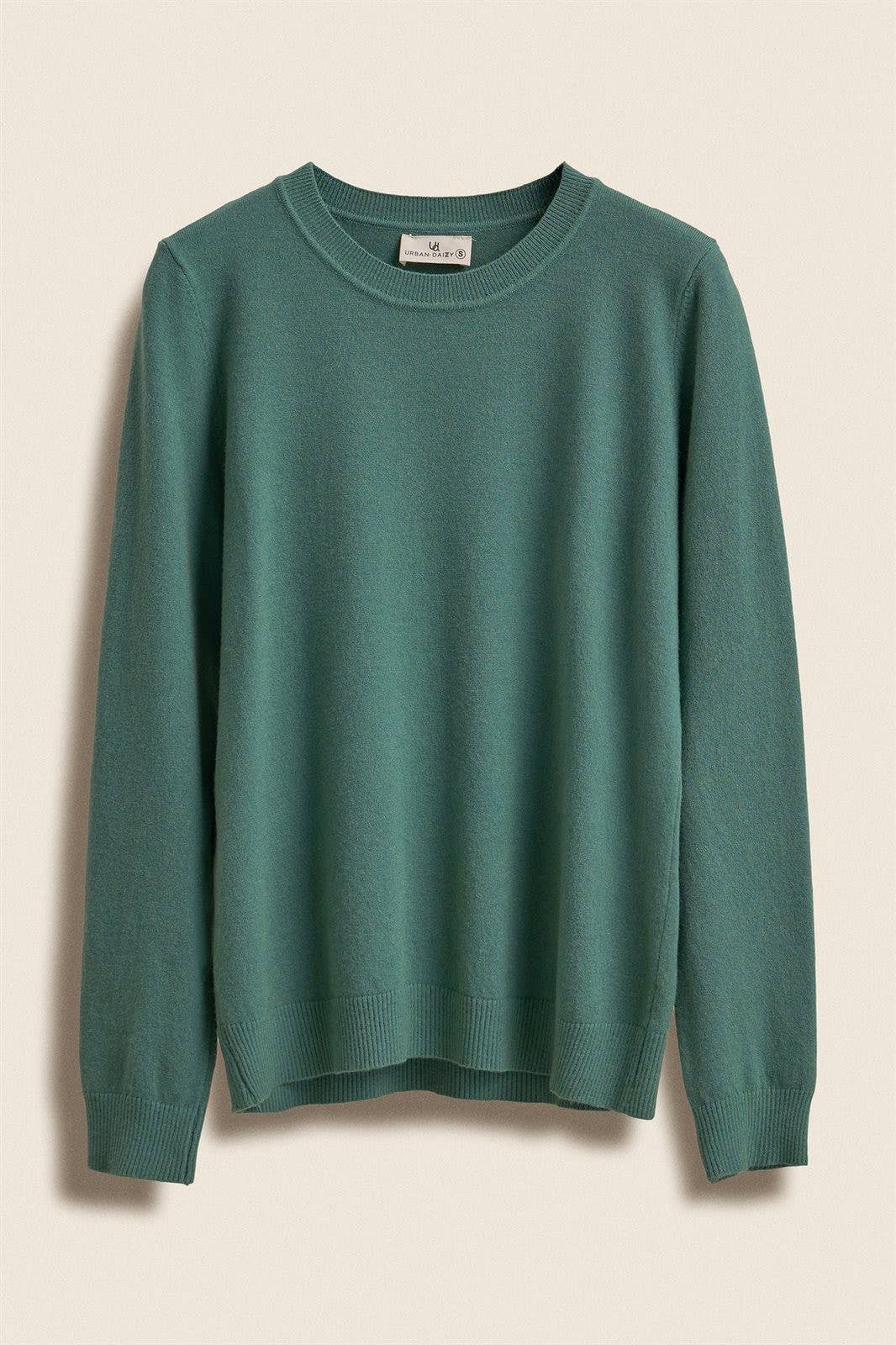Soft Viscose Blend Crewneck Knit Pullover