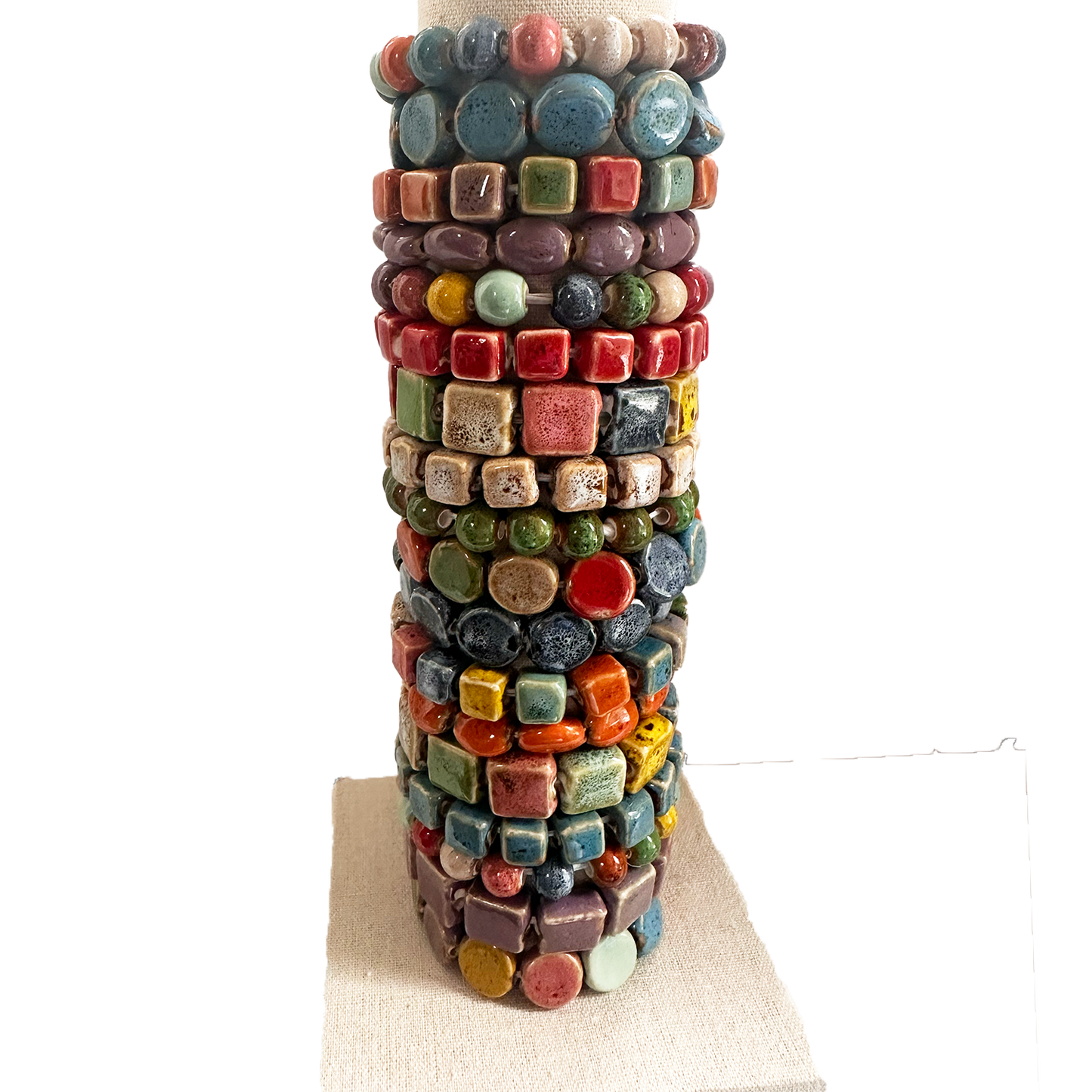 Multi-Color Clay Beaded Stretch Bracelets