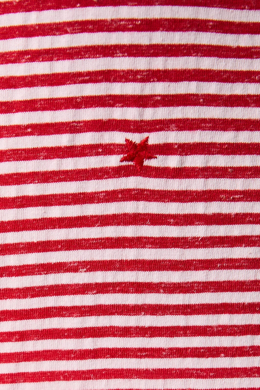 STRIPE KNIT T-SHIRT WITH ALL OVER STAR EMBROIDERY