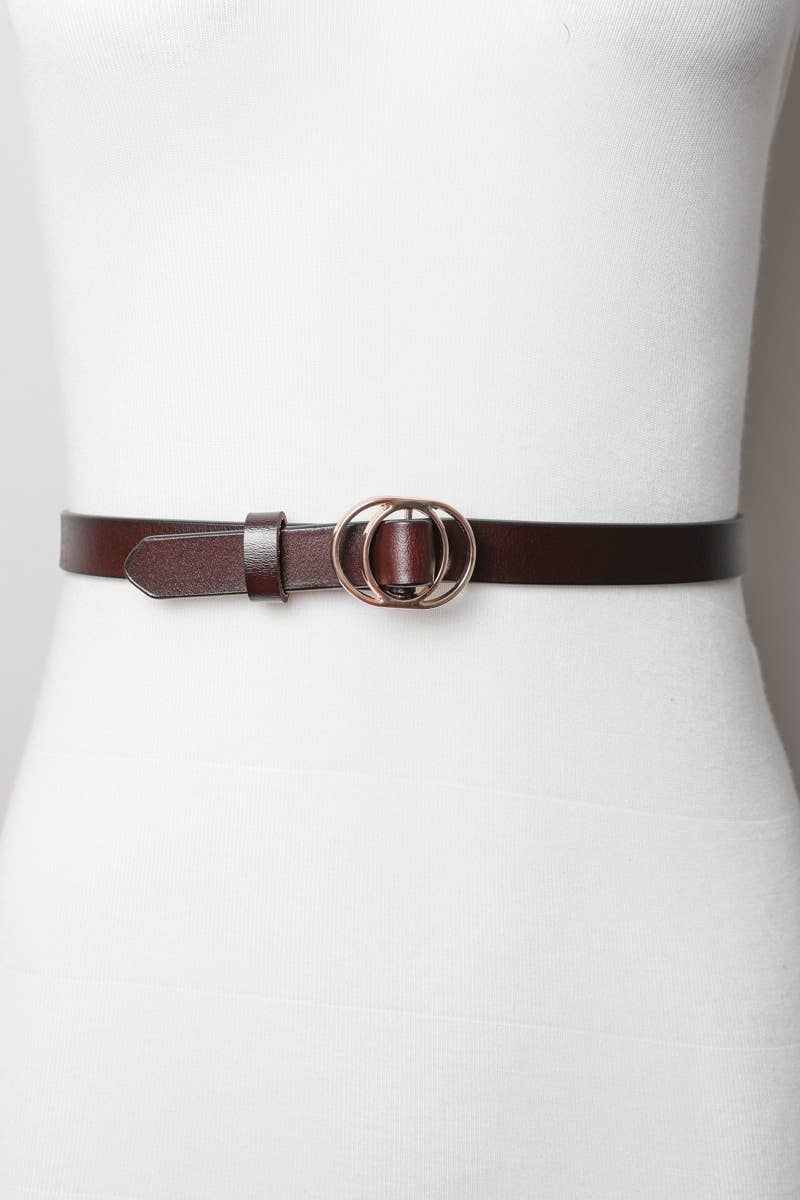 Double Ring Buckle Cinch Belt