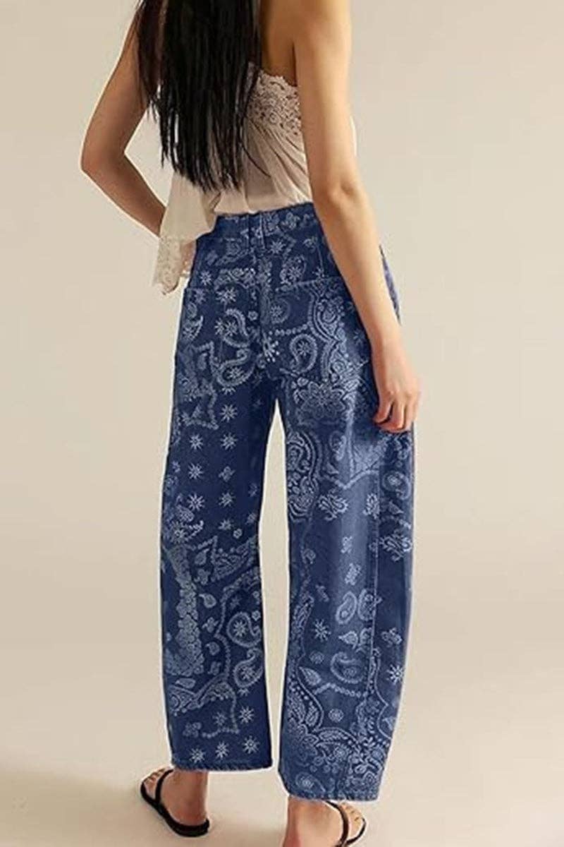 Paisley Barrel Pants
