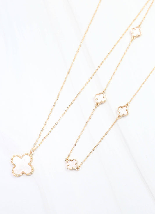 McMahon Clover Necklace Set Gold