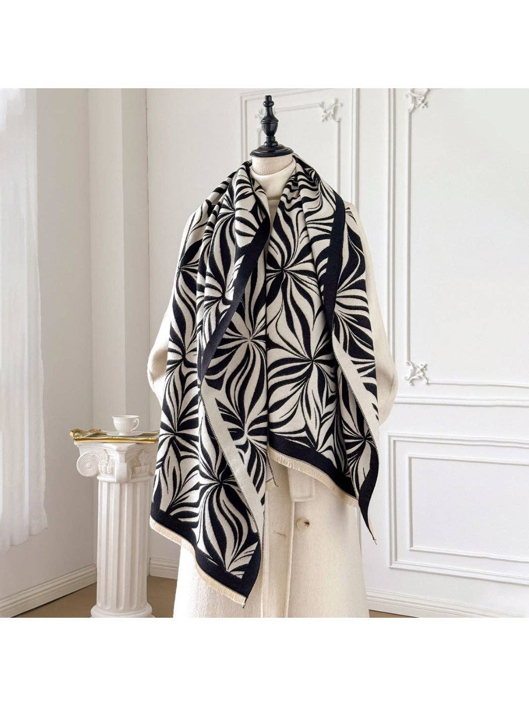 Floral Print Long Scarf & Shawl
