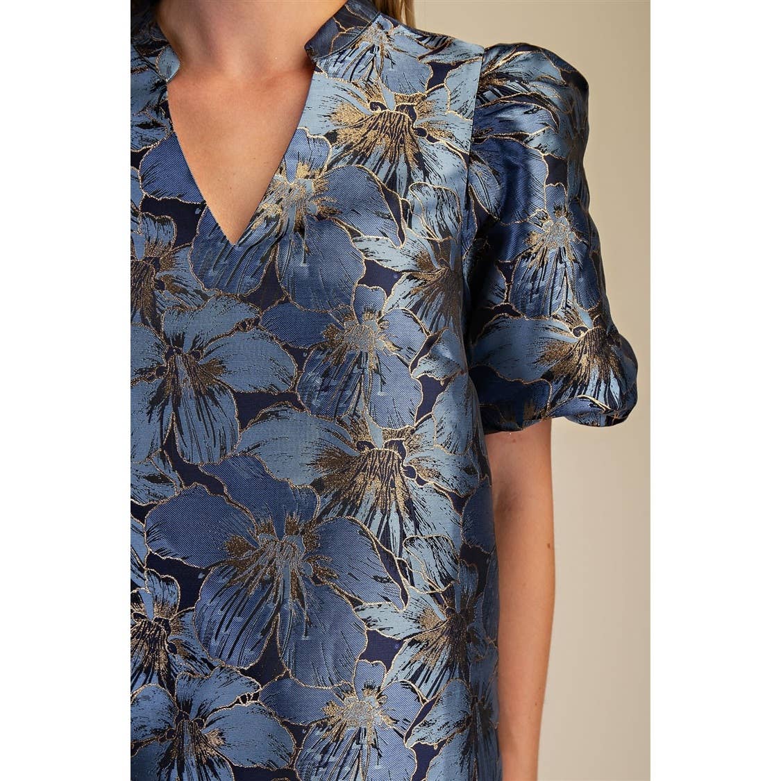 V-Neck Puff Sleeve Top