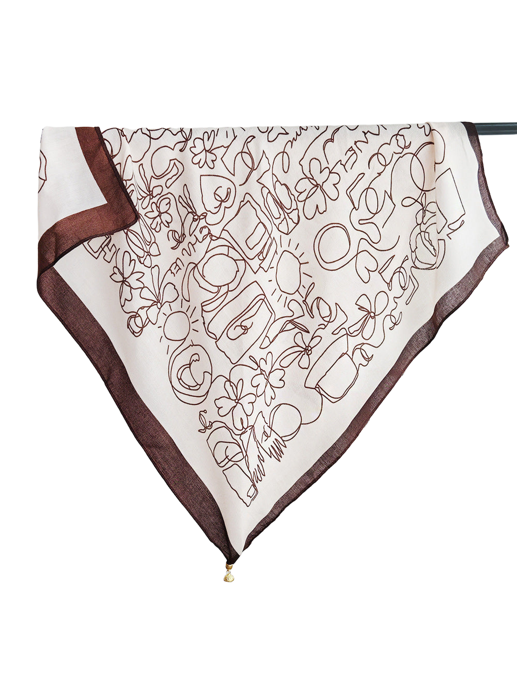 Line Art Square Scarf