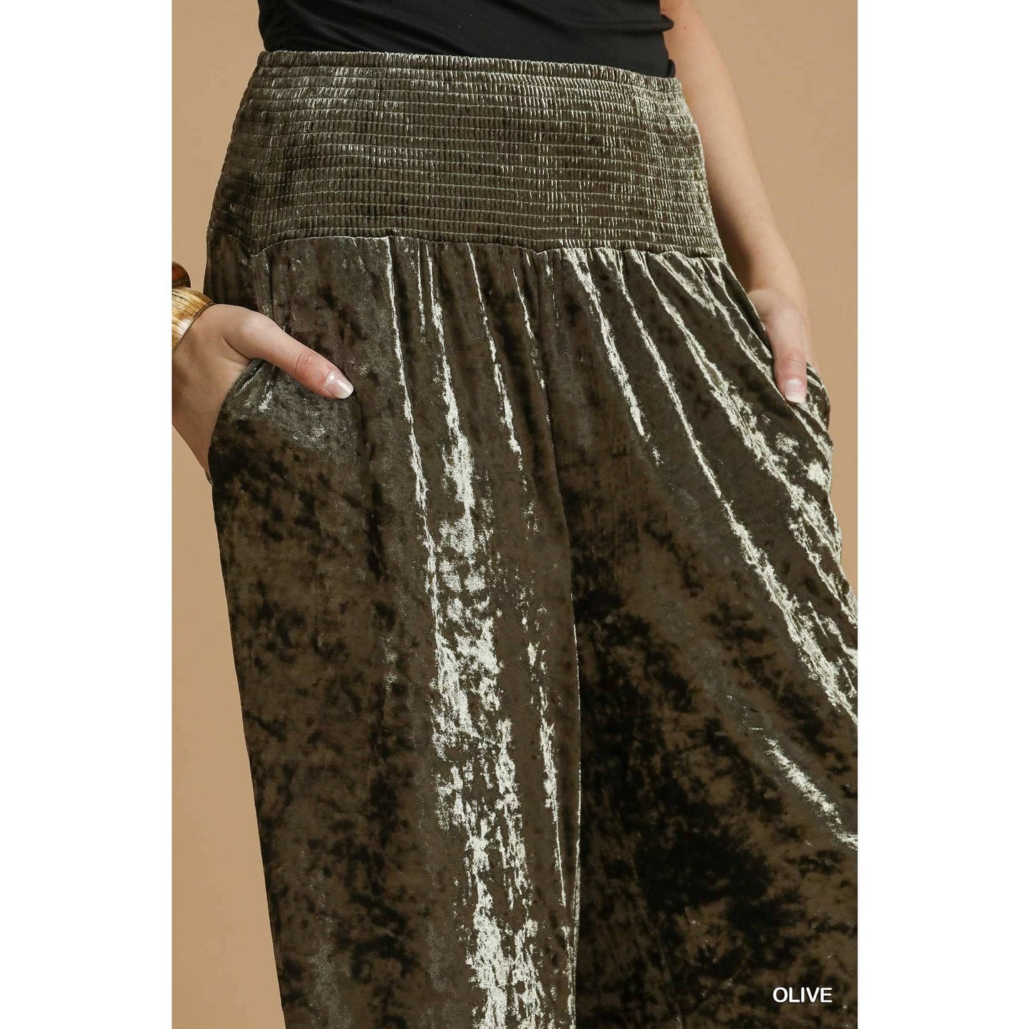 Velvet Wide Leg Pants