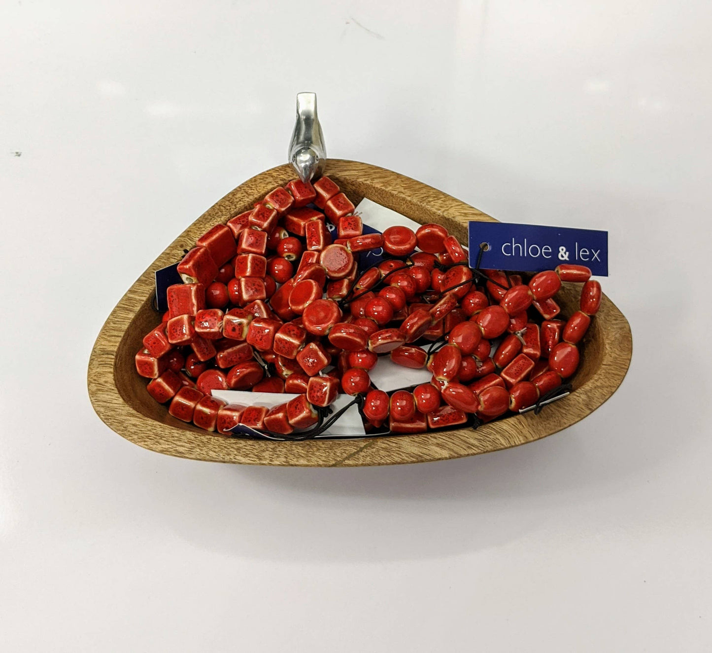 Red Clay Stretch Bracelets - Assorted shapes