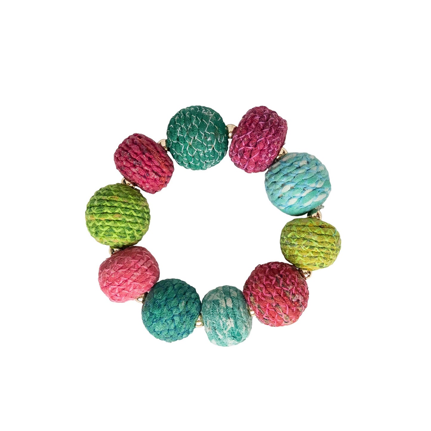 Threaded Kantha Bracelet - Bloom