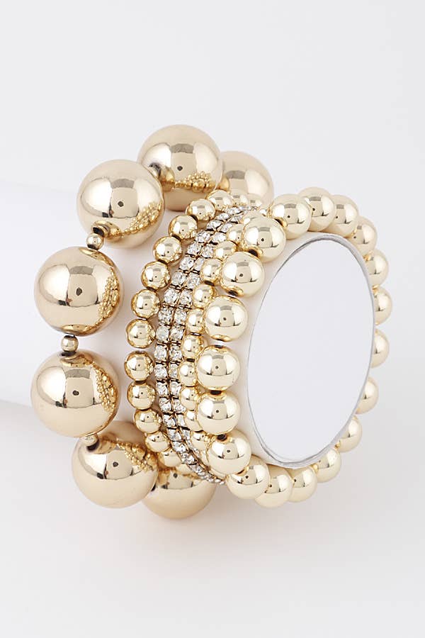 Multi Jewel N Shiny Bead Bracelet