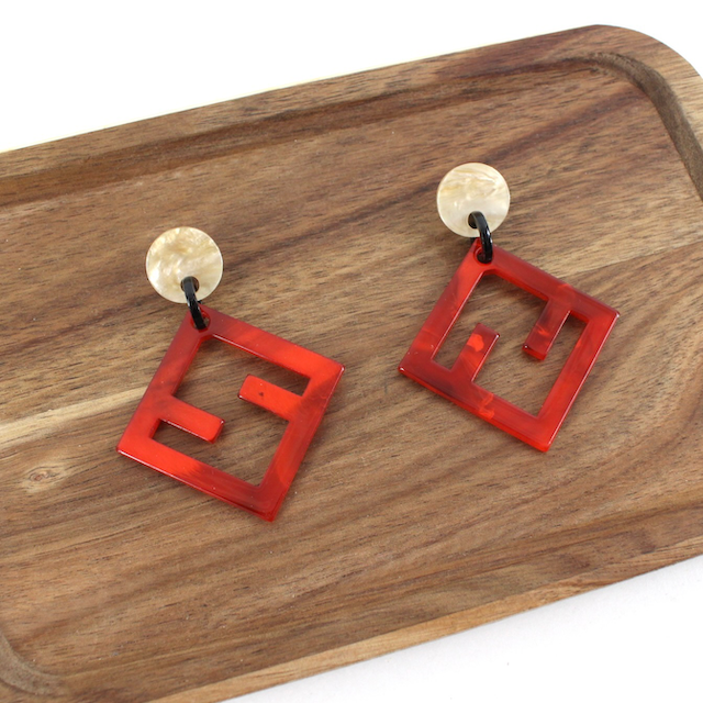2-Tone Statement Earrings