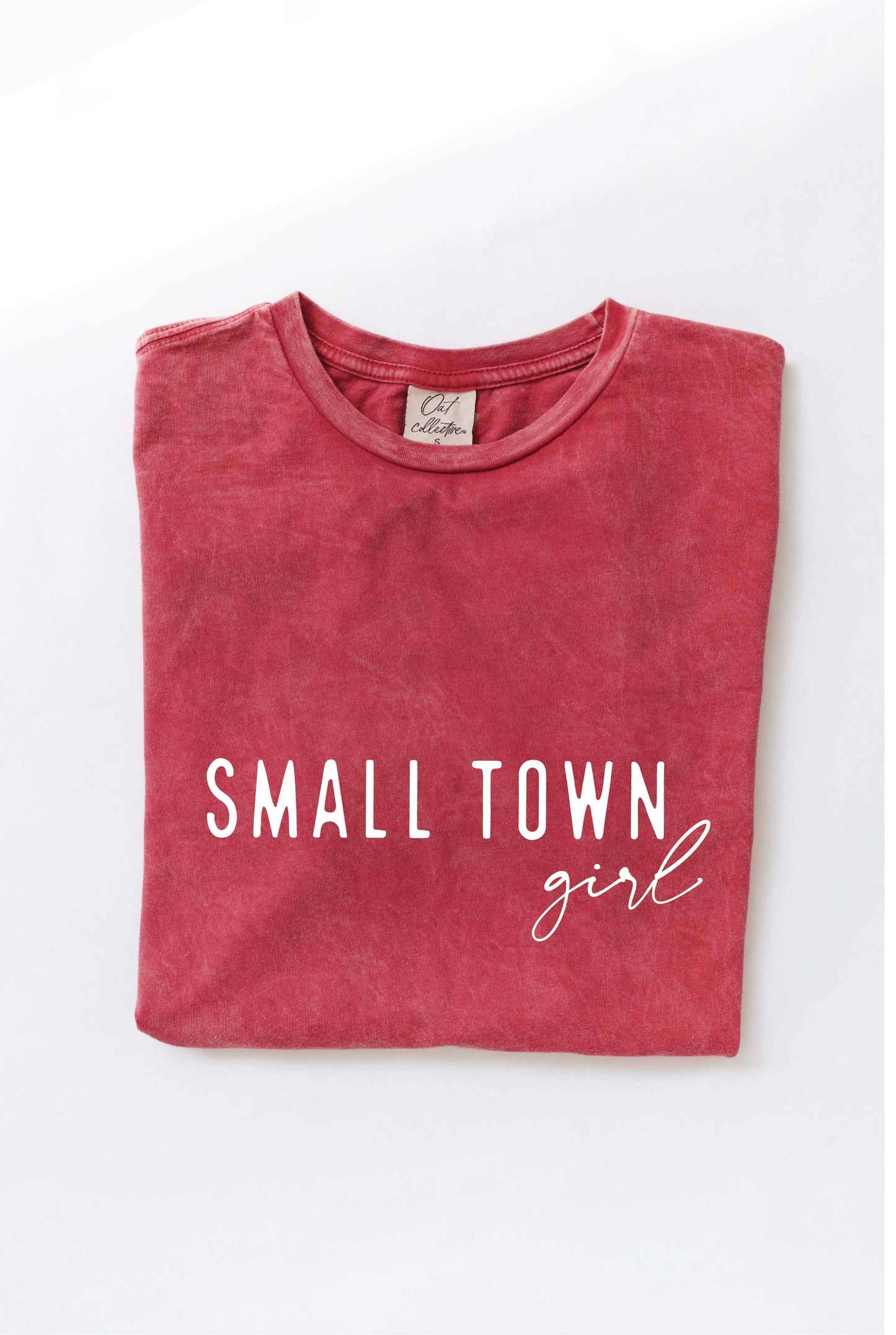 SMALL TOWN GIRL Mineral Washed Graphic Top