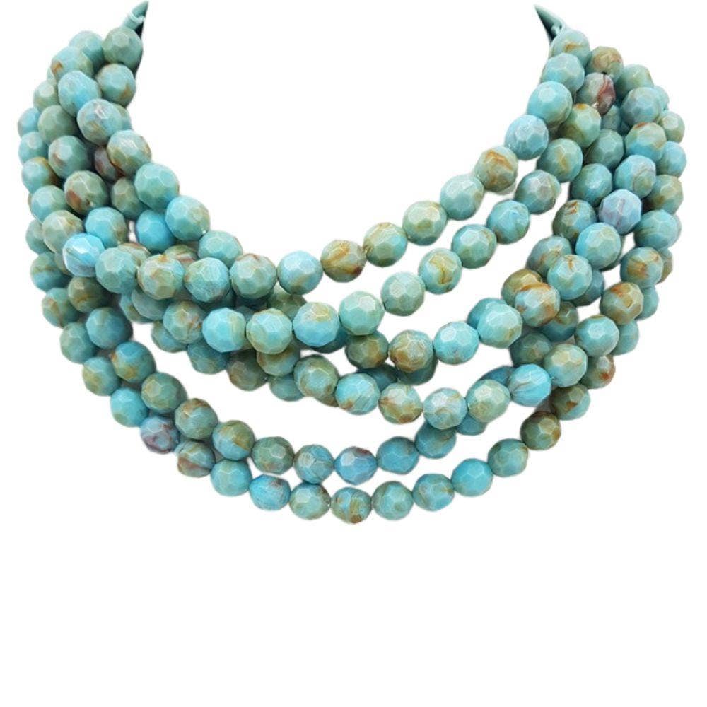 CHUNKY BEADED LAYERED NECKLACE