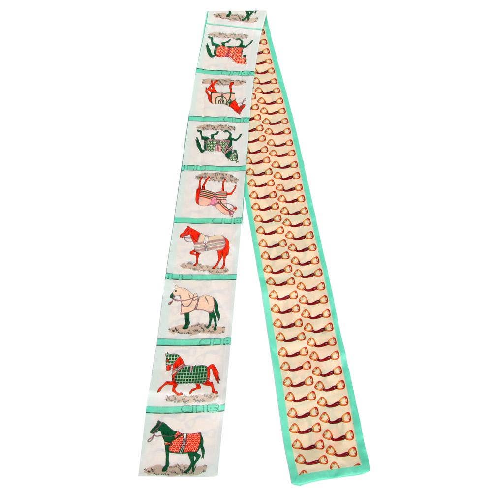 Horse Frame Skinny Scarf