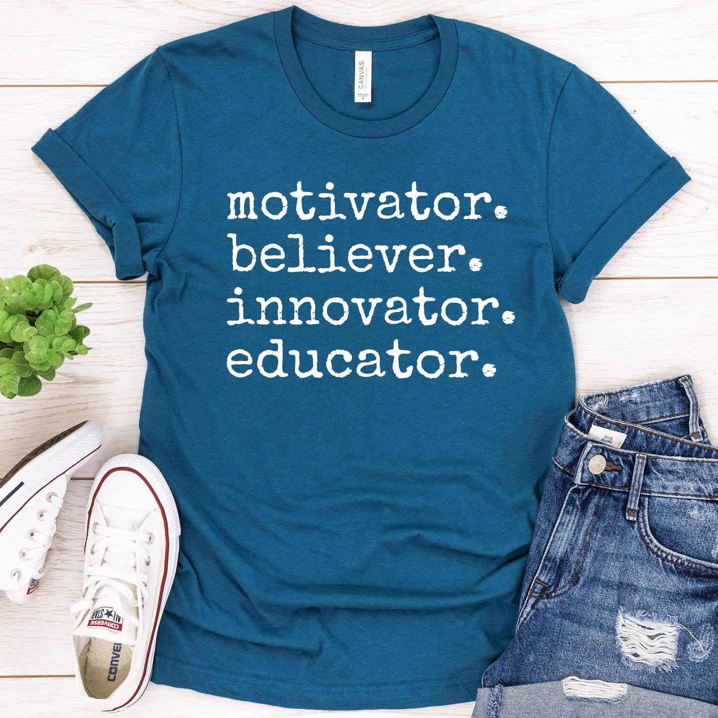 Motivator. Believer. Innovator. Educator. Teacher Shirt