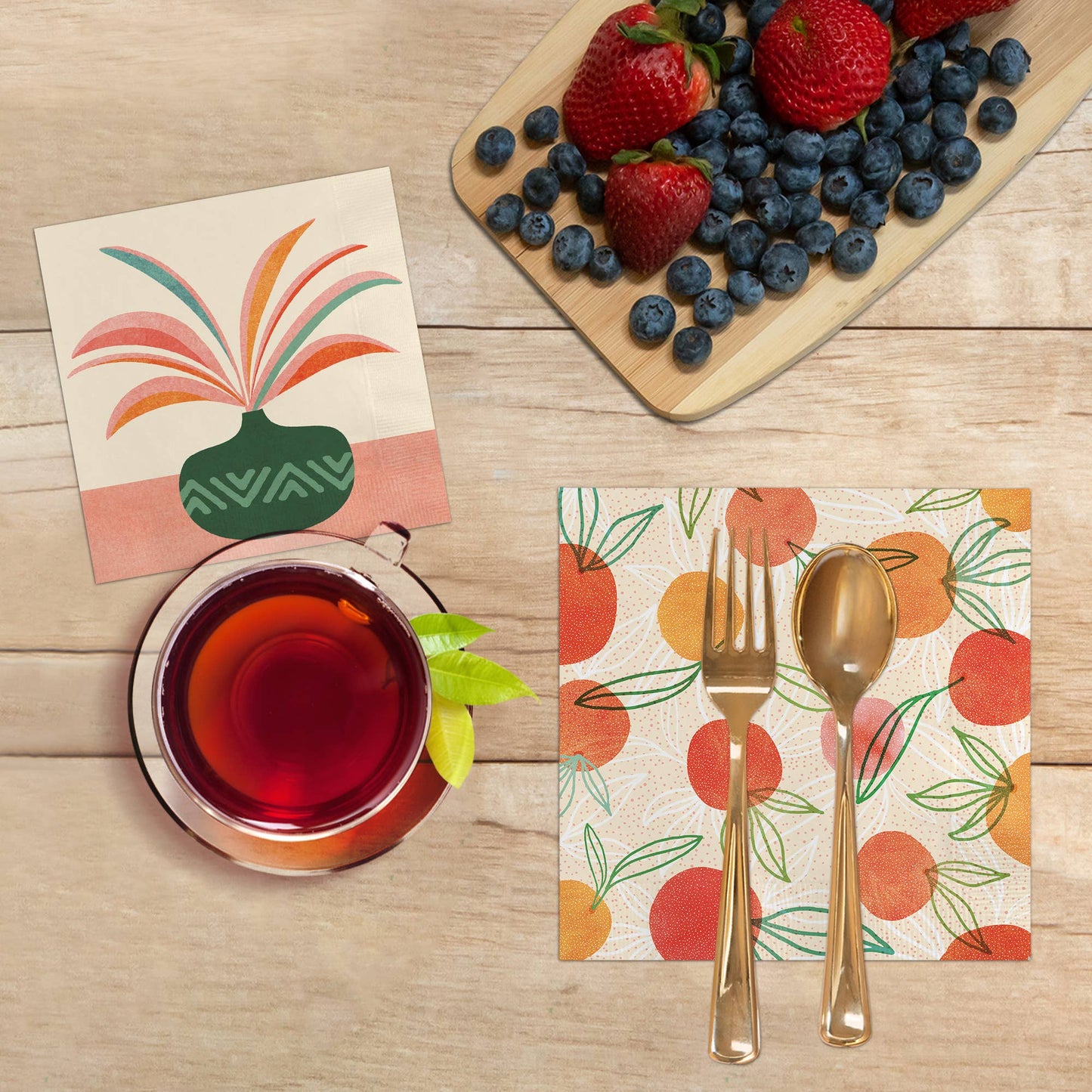 Orange Whimsy Luncheon Napkins