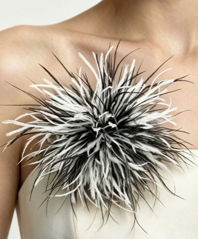 Feather Floral Brooch
