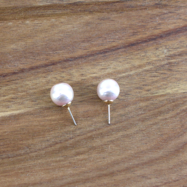 Compressed Cotton Pearl Earrings
