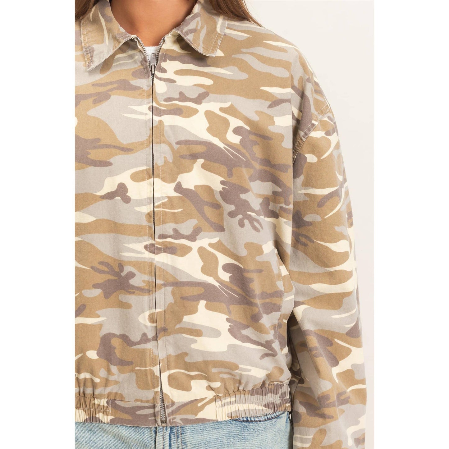 Camouflage Zip-Up Jacket