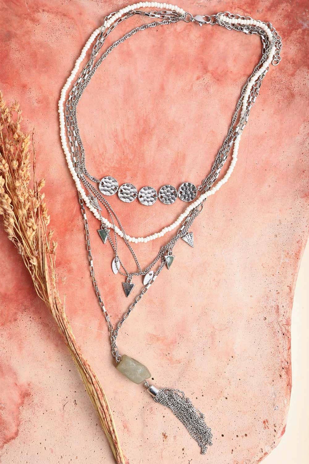 Jupiter Layered Necklace - Silver