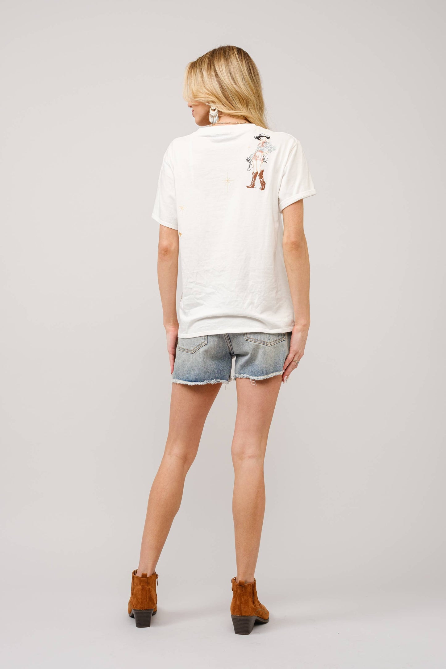 Western Embroidered Graphic T Shirt