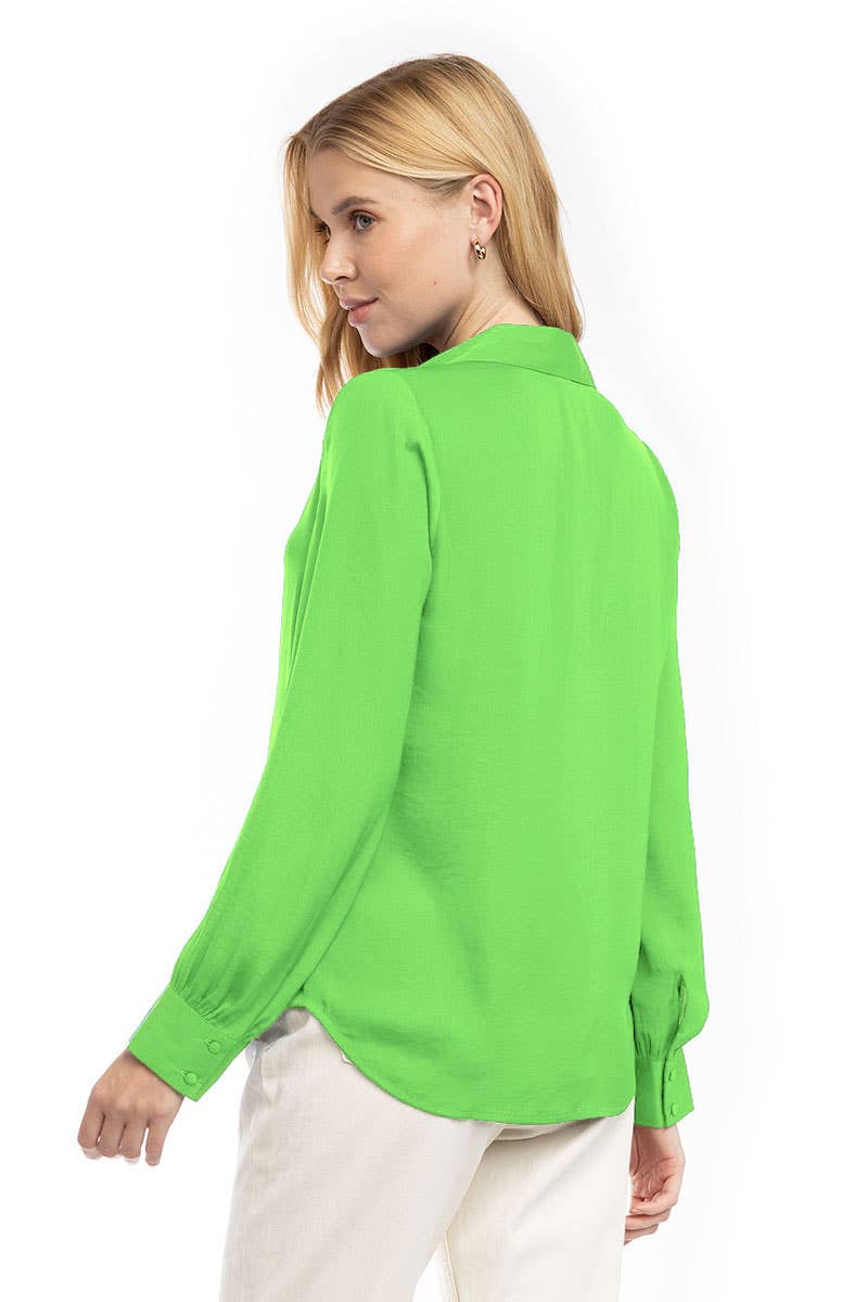 Classic V-Neck Button Down