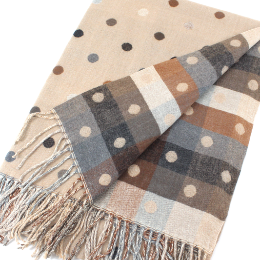 Polka Dots Reversible Scarf