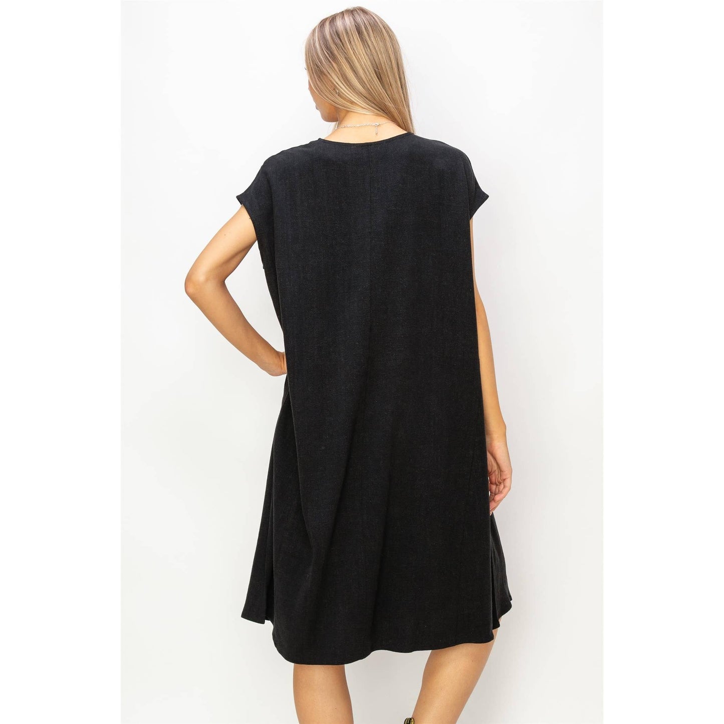 Linen Oversized Midi Dress