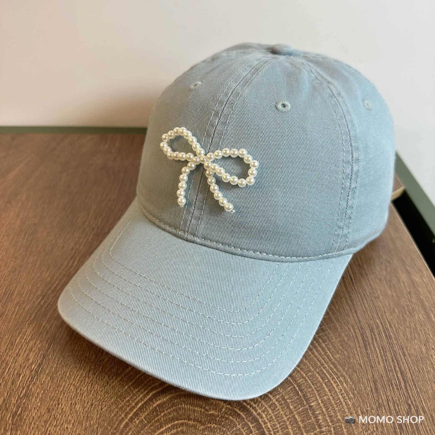 Pearl bow  baseball cap