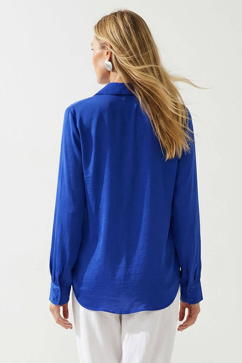 Classic V-Neck Button Down