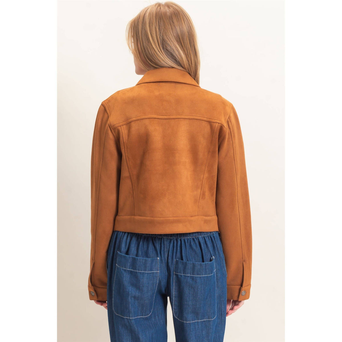Button-Up Suede Jacket