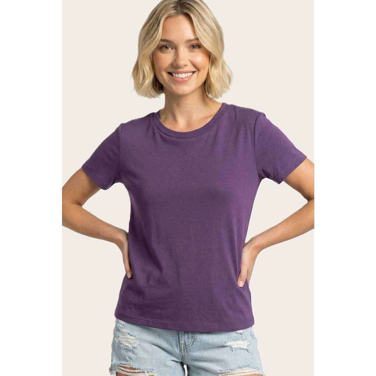 BASIC SOLID SHORT SLEEVE JERSEY TOP