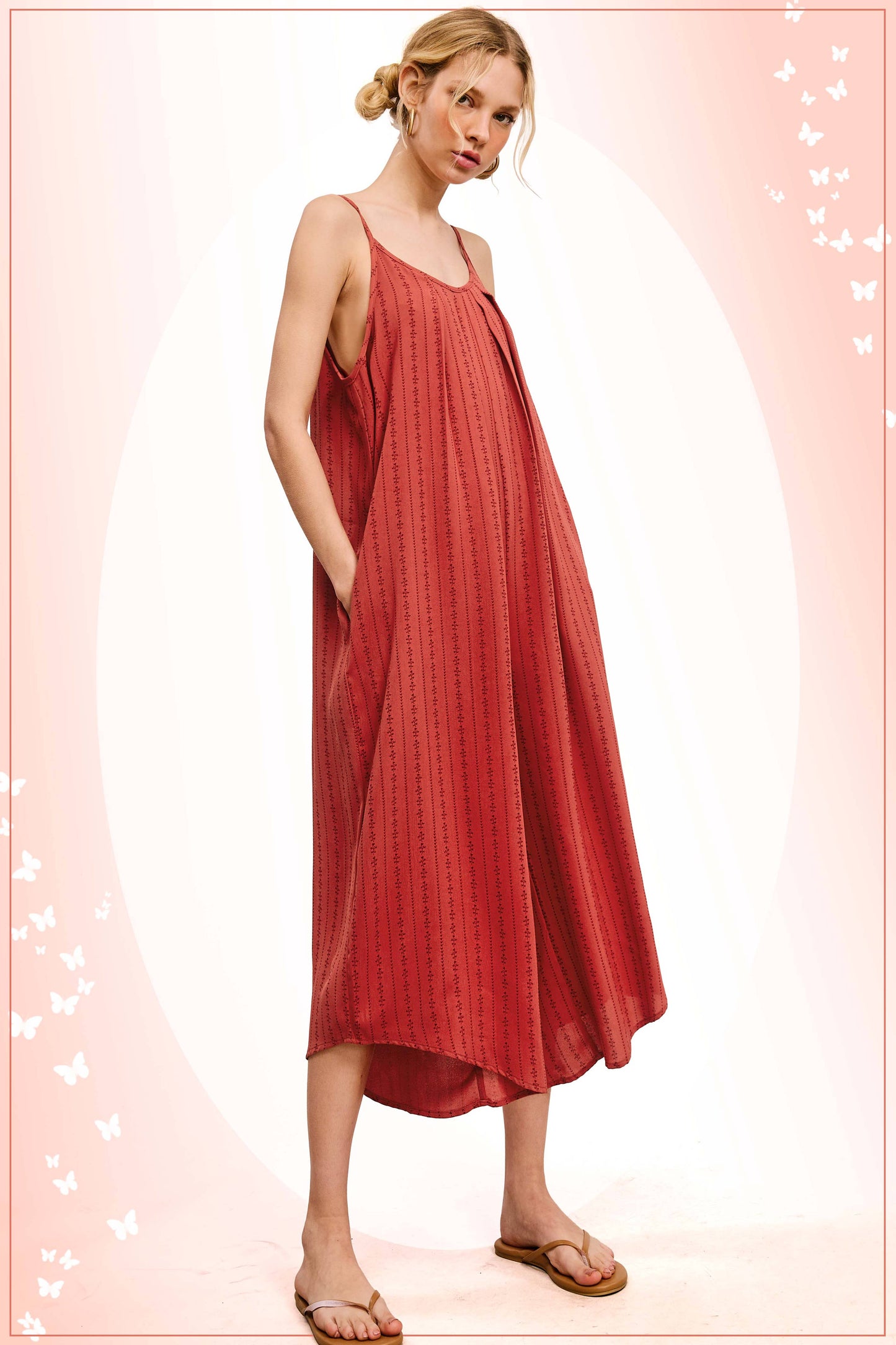 Spaghetti Strap Sleeveless Long Jumpsuit