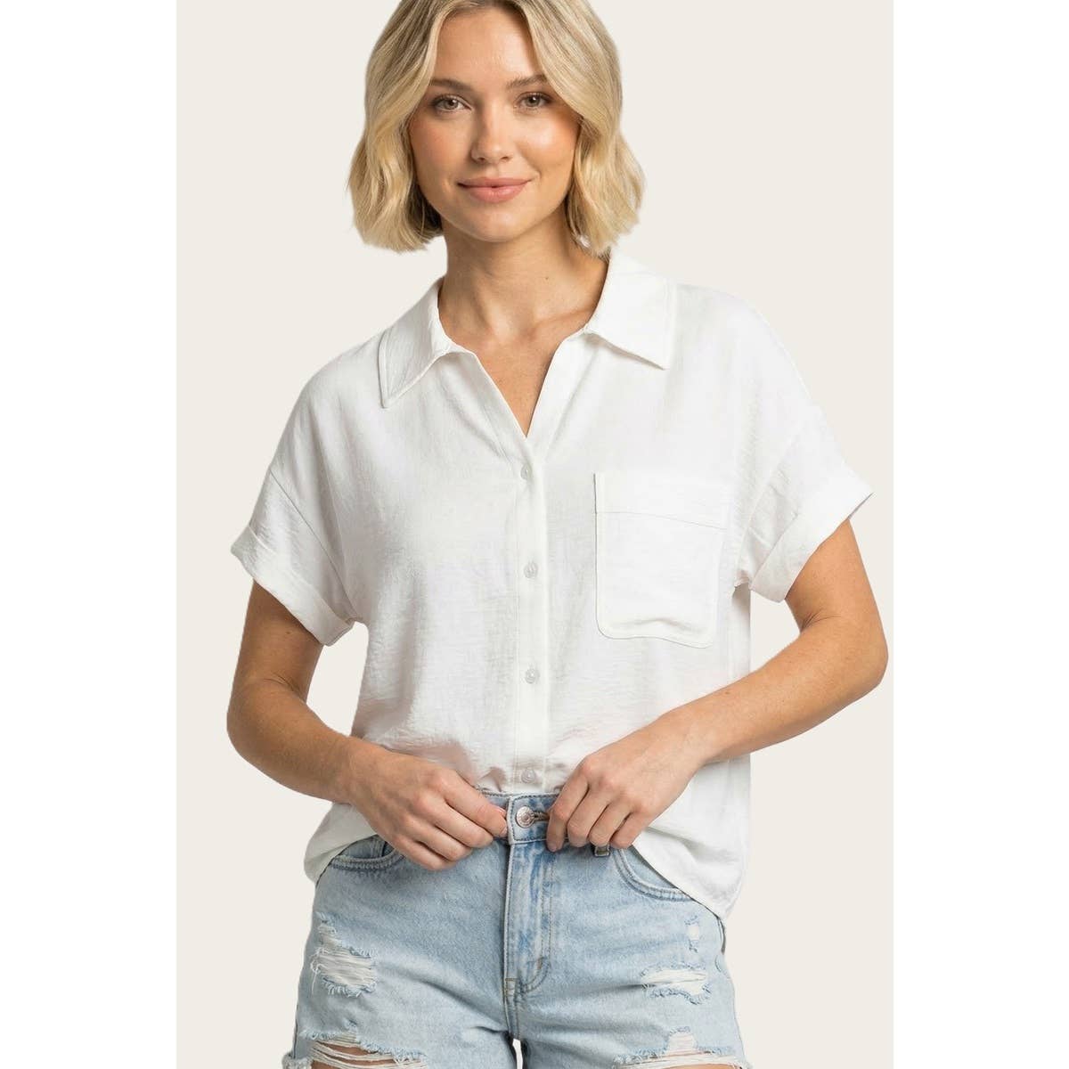 COLLARED BUTTON DOWN SHIRT